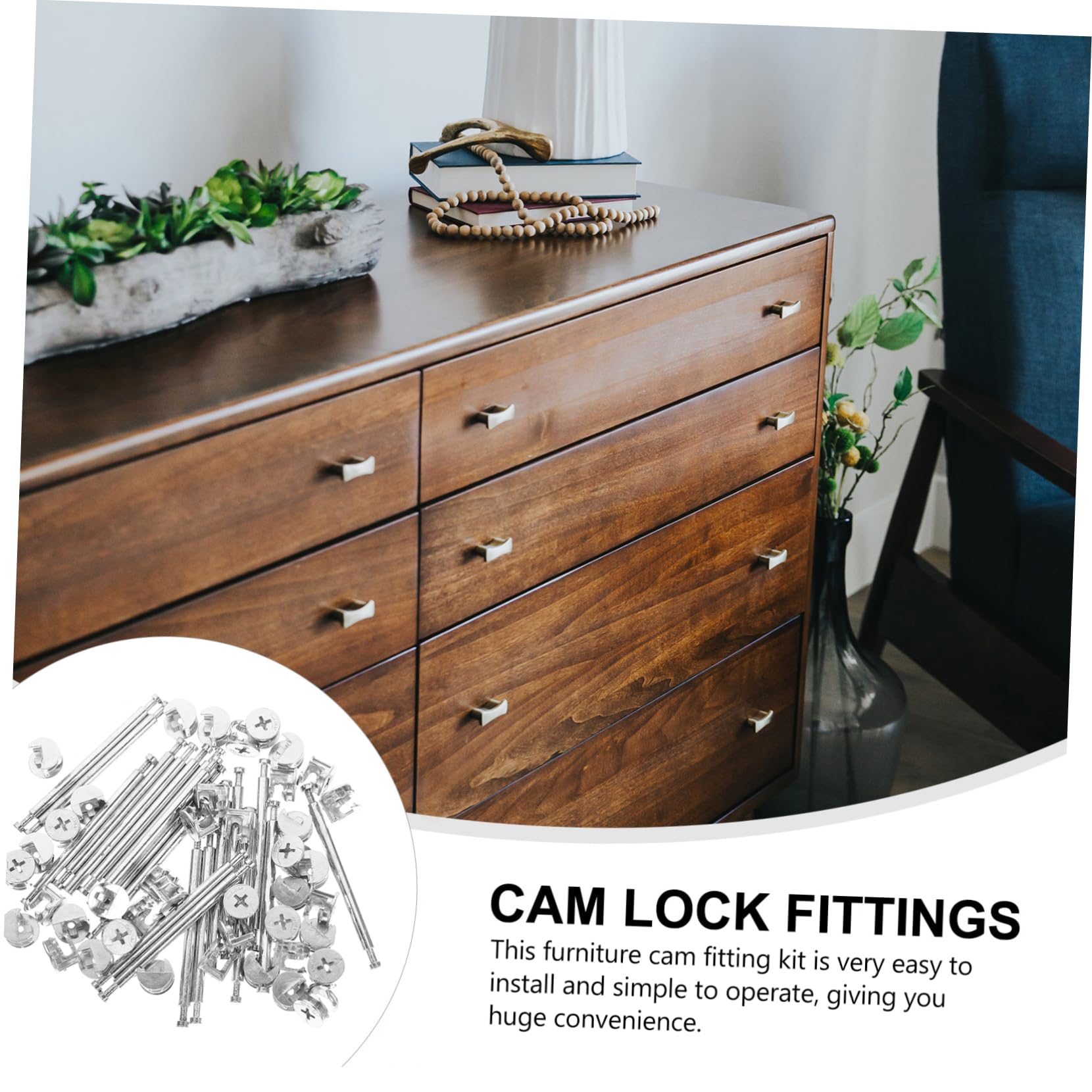 Amazon｜SHOWERORO 20セット三合一双头杆连接 橱柜用家具固定用カム